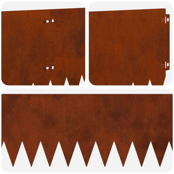Nurmireunus 20 kpl 103 x 25 cm Teräs Ruosteinen