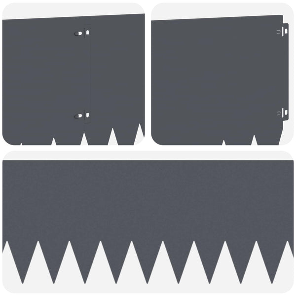 Nurmireunus 20 kpl 103 x 30 cm Teräs Antrasiitti