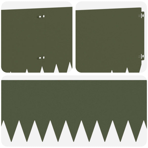 Nurmireunus 10 kpl 103 x 30 cm Teräs Oliivinvihreä