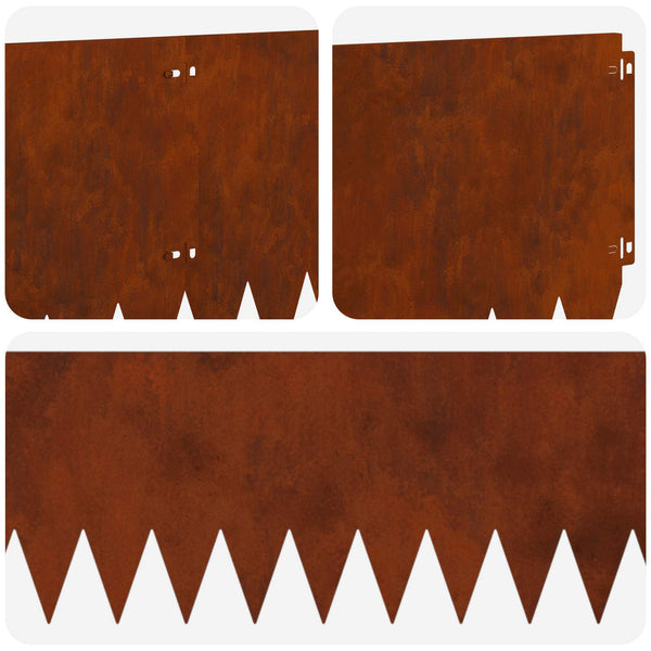 Nurmireunus 20 kpl 103 x 30 cm Teräs Ruosteinen
