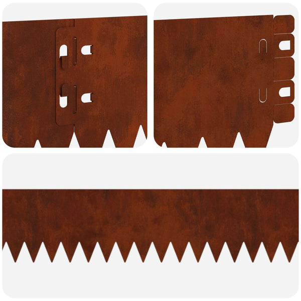 Nurmireunus 30 kpl 103 x 10 cm Teräs Ruosteinen