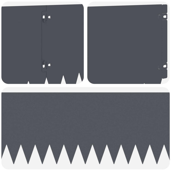 Nurmireunus 10 kpl 103 x 25 cm Teräs Antrasiitti