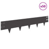 Nurmireunus 50 kpl 100 x 20 cm Teräs Musta