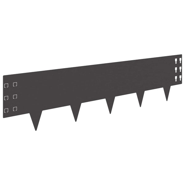 Nurmireunus 30 kpl 100 x 25 cm Teräs Musta