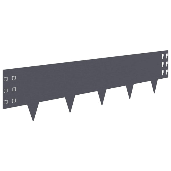Nurmireunus 10 kpl 100 x 25 cm Teräs Antrasiitti