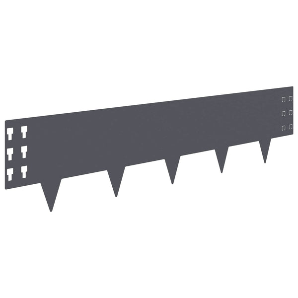 Nurmireunus 20 kpl 100 x 25 cm Teräs Antrasiitti