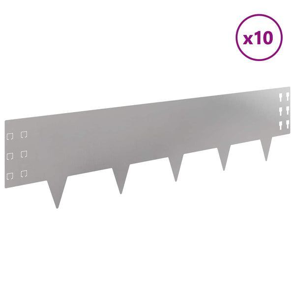 Nurmireunus 10 kpl 100 x 25 cm Teräs Hopea