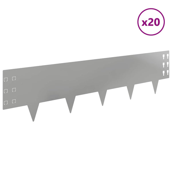 Nurmireunus 20 kpl 100 x 25 cm Teräs Hopea