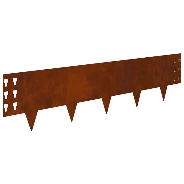 Nurmireunus 30 kpl 100 x 25 cm Teräs Ruosteinen