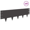 Nurmireunus 10 kpl 100 x 30 cm Teräs Musta