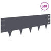 Nurmireunus 10 kpl 100 x 30 cm Teräs Antrasiitti