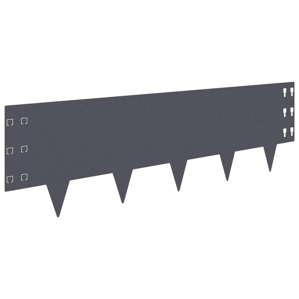 Nurmireunus 20 kpl 100 x 30 cm Teräs Antrasiitti