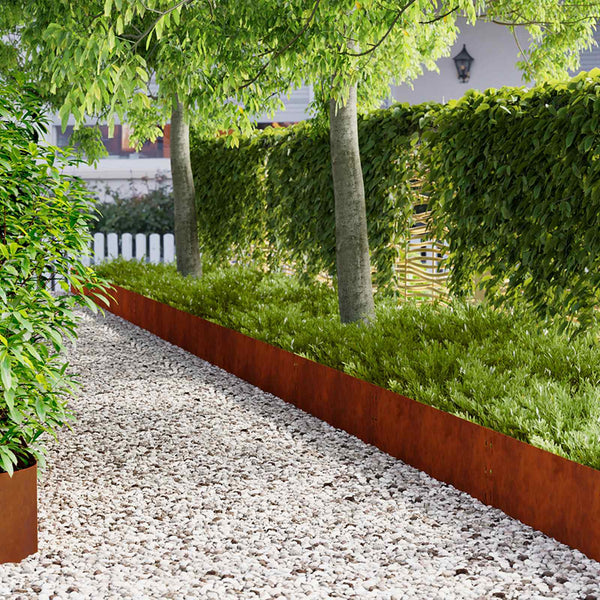 Nurmireunus 20 kpl 100 x 30 cm Teräs Ruosteinen