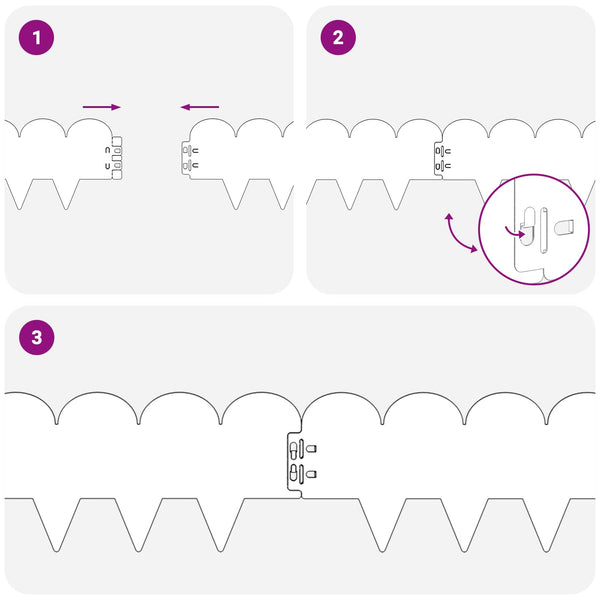 Nurmireunus 10 kpl 103 x 15 cm Teräs valkoinen