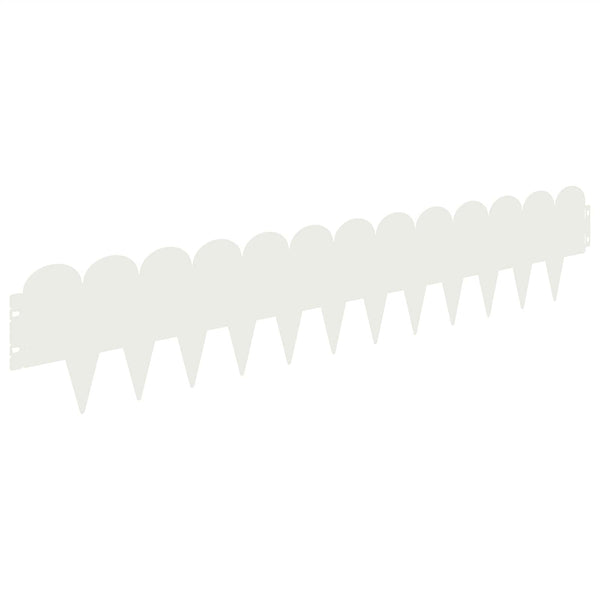 Nurmireunus 20 kpl 103 x 20 cm Teräs valkoinen
