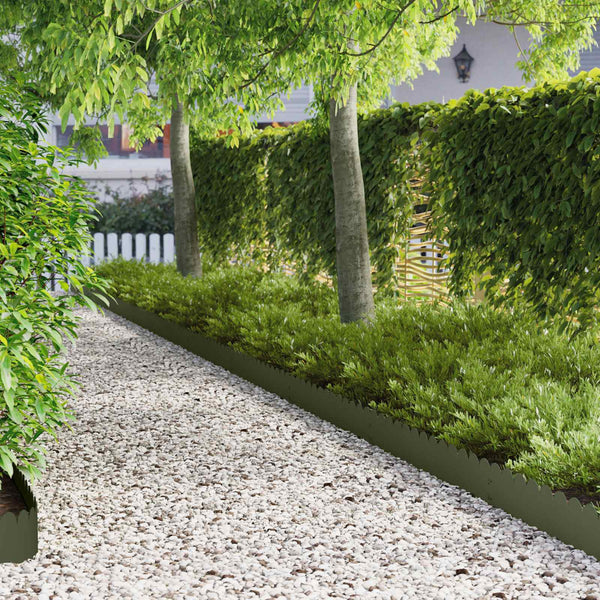 Nurmireunus 20 kpl 103 x 20 cm Teräs Oliivinvihreä