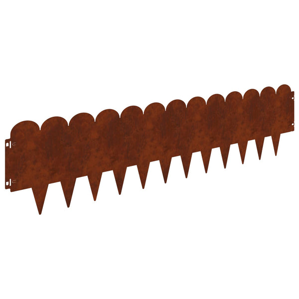 Nurmireunus 10 kpl 103 x 25 cm Teräs Ruosteinen