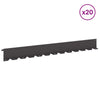Nurmireunus 20 kpl 102 x 10 x 4 cm Teräs Musta