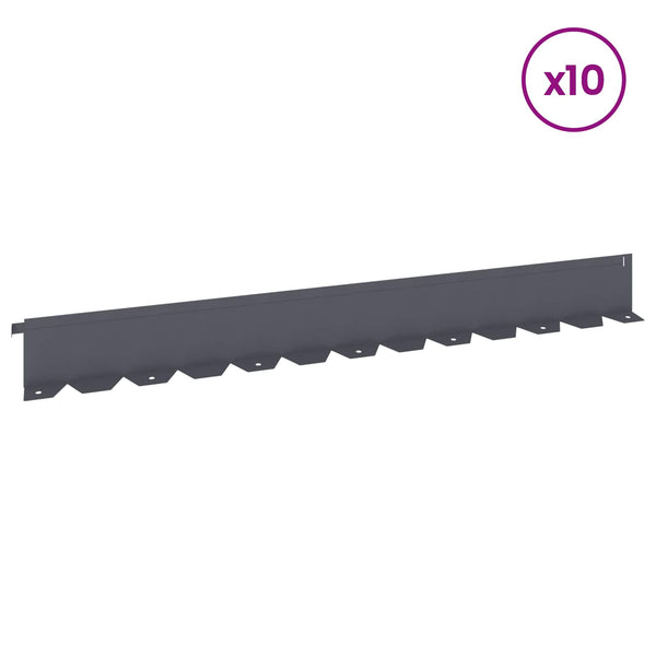 Nurmireunus 10 kpl 102 x 10 x 4 cm Teräs Antrasiitti