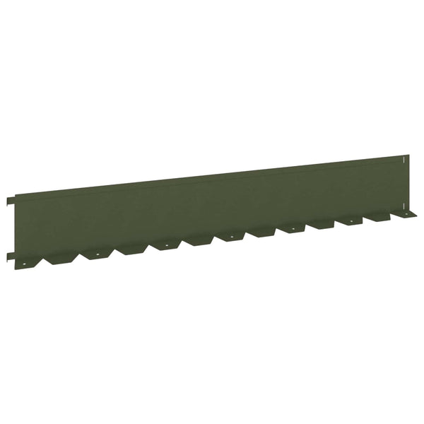 Nurmireunus 10 kpl 102 x 15 x 4 cm Teräs Oliivinvihreä