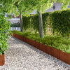 Nurmireunus 10 kpl 100 x 22 cm Teräs Ruosteinen