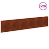 Nurmireunus 20 kpl 100 x 22 cm Teräs Ruosteinen