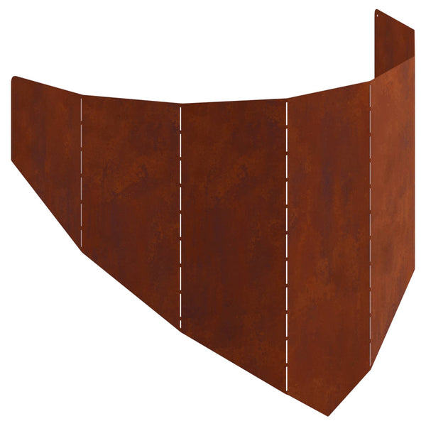 Nurmireunus 100 x 45 cm Teräs Ruosteinen