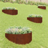 Nurmireunus 4 kpl 100 x 45 cm Teräs Ruosteinen
