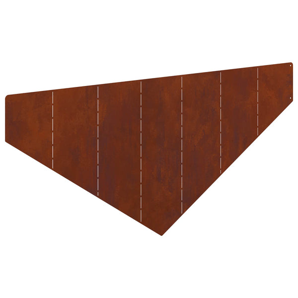 Nurmireunus 4 kpl 100 x 45 cm Teräs Ruosteinen