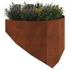 Nurmireunus 4 kpl 100 x 45 cm Teräs Ruosteinen