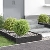 Nurmireunus 4 kpl 60 x 60 x 20 cm Teräs Musta