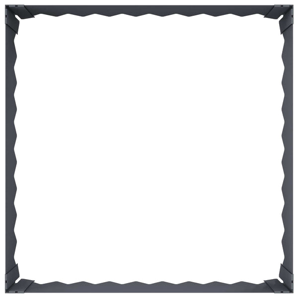 Nurmireunus 4 kpl 60 x 60 x 20 cm Teräs Antrasiitti