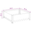 Nurmireunus 4 kpl 60 x 60 x 20 cm Teräs Hopea