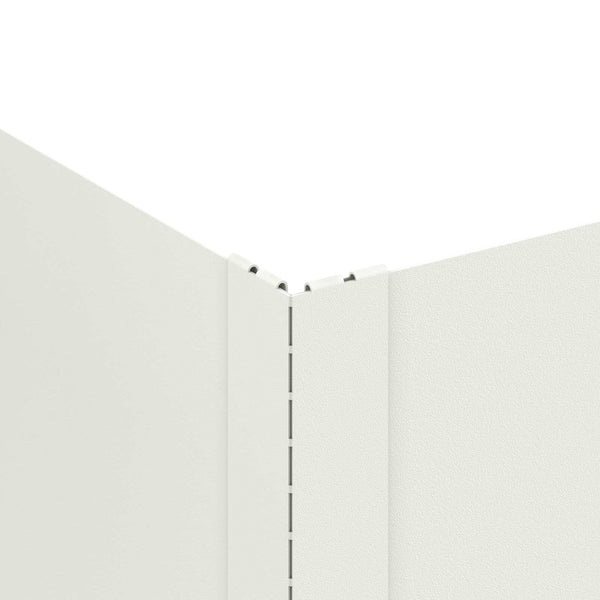 Nurmireunus 4 kpl 100 x 60 x 20 cm Teräs valkoinen