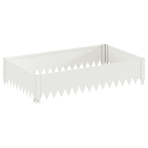 Nurmireunus 4 kpl 100 x 60 x 20 cm Teräs valkoinen