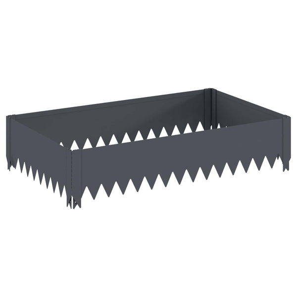 Nurmireunus 100 x 60 x 20 cm Teräs Antrasiitti