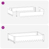 Nurmireunus 4 kpl 100 x 60 x 20 cm Teräs Antrasiitti