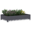 Nurmireunus 4 kpl 100 x 60 x 20 cm Teräs Antrasiitti