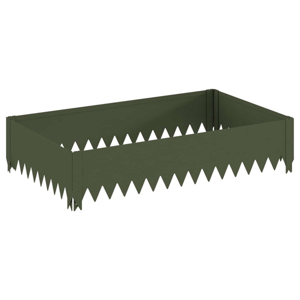 Nurmireunus 4 kpl 100 x 60 x 20 cm Teräs Oliivinvihreä
