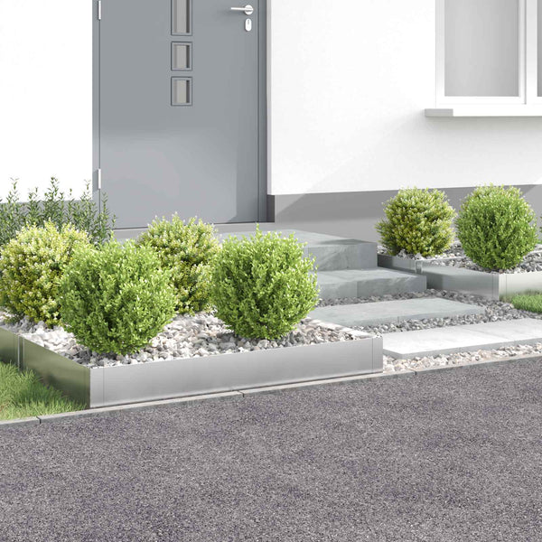 Nurmireunus 4 kpl 100 x 60 x 20 cm Teräs Hopea