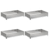 Nurmireunus 4 kpl 100 x 60 x 20 cm Teräs Hopea