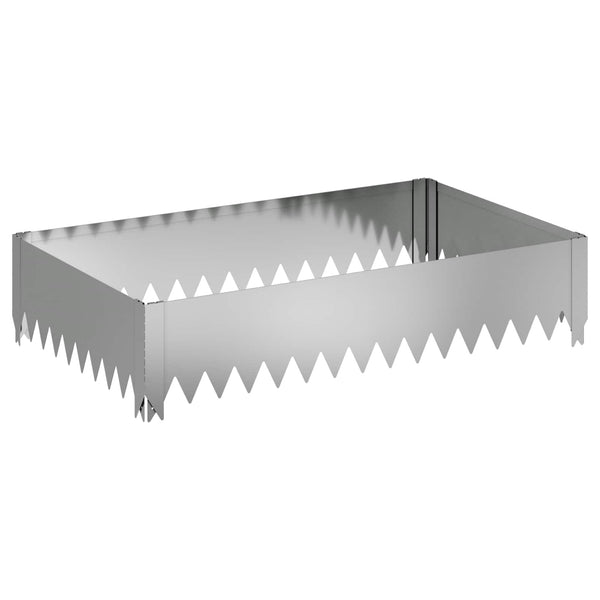 Nurmireunus 4 kpl 100 x 60 x 20 cm Teräs Hopea