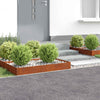 Nurmireunus 4 kpl 100 x 60 x 20 cm Teräs Ruosteinen