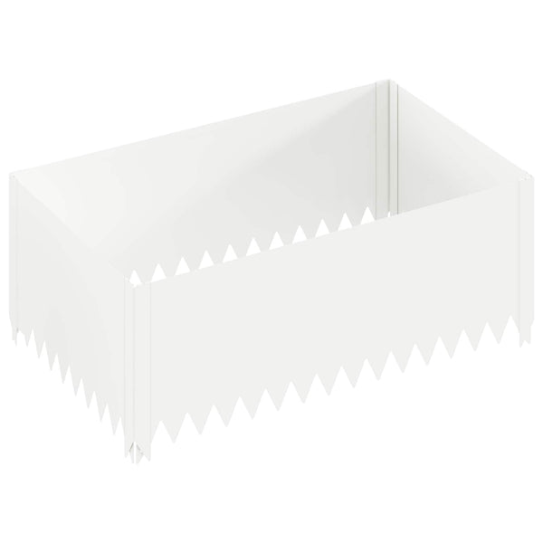 Nurmireunus 4 kpl 100 x 60 x 35 cm Teräs valkoinen