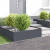Nurmireunus 4 kpl 100 x 60 x 35 cm Teräs Antrasiitti