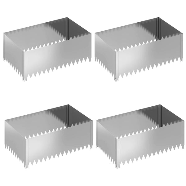 Nurmireunus 4 kpl 100 x 60 x 35 cm Teräs Hopea