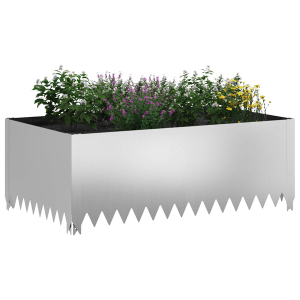 Nurmireunus 4 kpl 100 x 60 x 35 cm Teräs Hopea