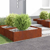 Nurmireunus 4 kpl 100 x 60 x 35 cm Teräs Ruosteinen