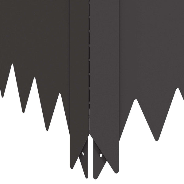 Nurmireunus 4 kpl 100 x 100 x 35 cm Teräs Musta