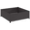 Nurmireunus 4 kpl 100 x 100 x 35 cm Teräs Musta